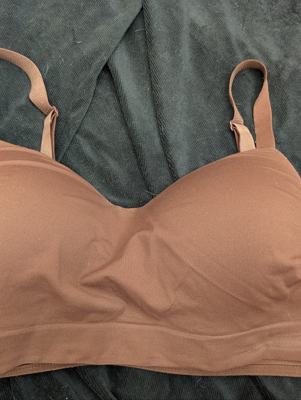 Women's Seamless Brown Wireless Bra - Everyday Comfort